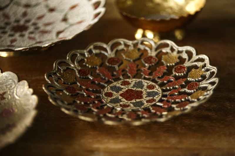 Metal Engraving Decorative Serving Tray