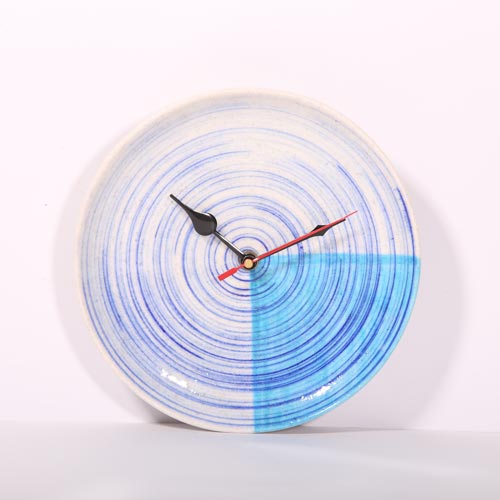 Blue concentric wall clock