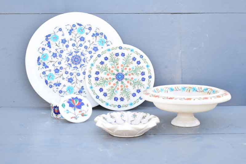 Marble Inlay Work Decorative Tray